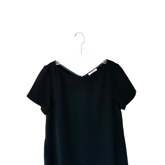 MM Lafleur Black Eliza Short Sleeve Career Office Relaxed Dress Size Medium - Picture 4 of 10